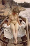 Anders Zorn In Werner-s Rowing Boat oil